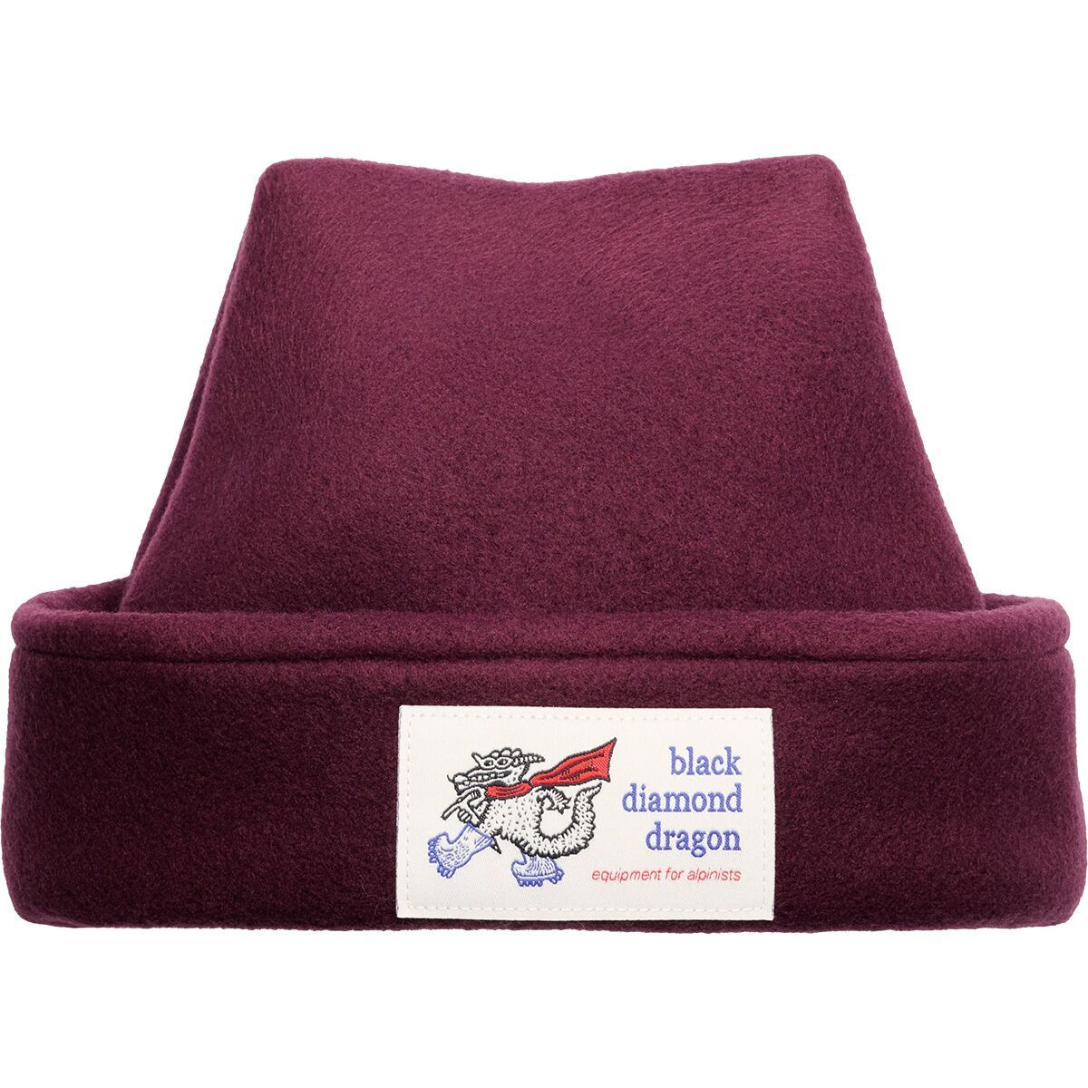 Image of Black Diamond Pointed Fleece Beanie Fig, One Size