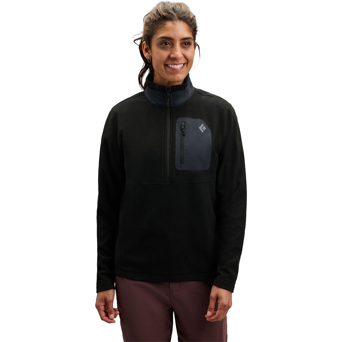 Image of Black Diamond Rift 1/2-Zip Fleece Jacket - Women's Black/Black, XS