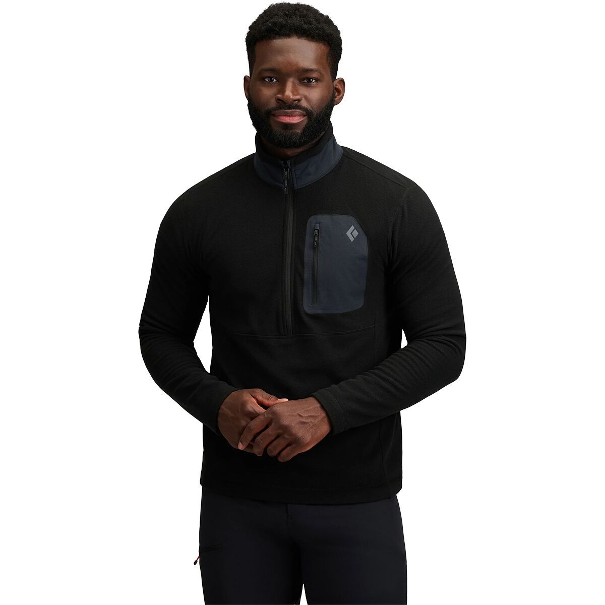 Image of Black Diamond Rift 1/2-Zip Fleece Jacket - Men's Black/Black, L