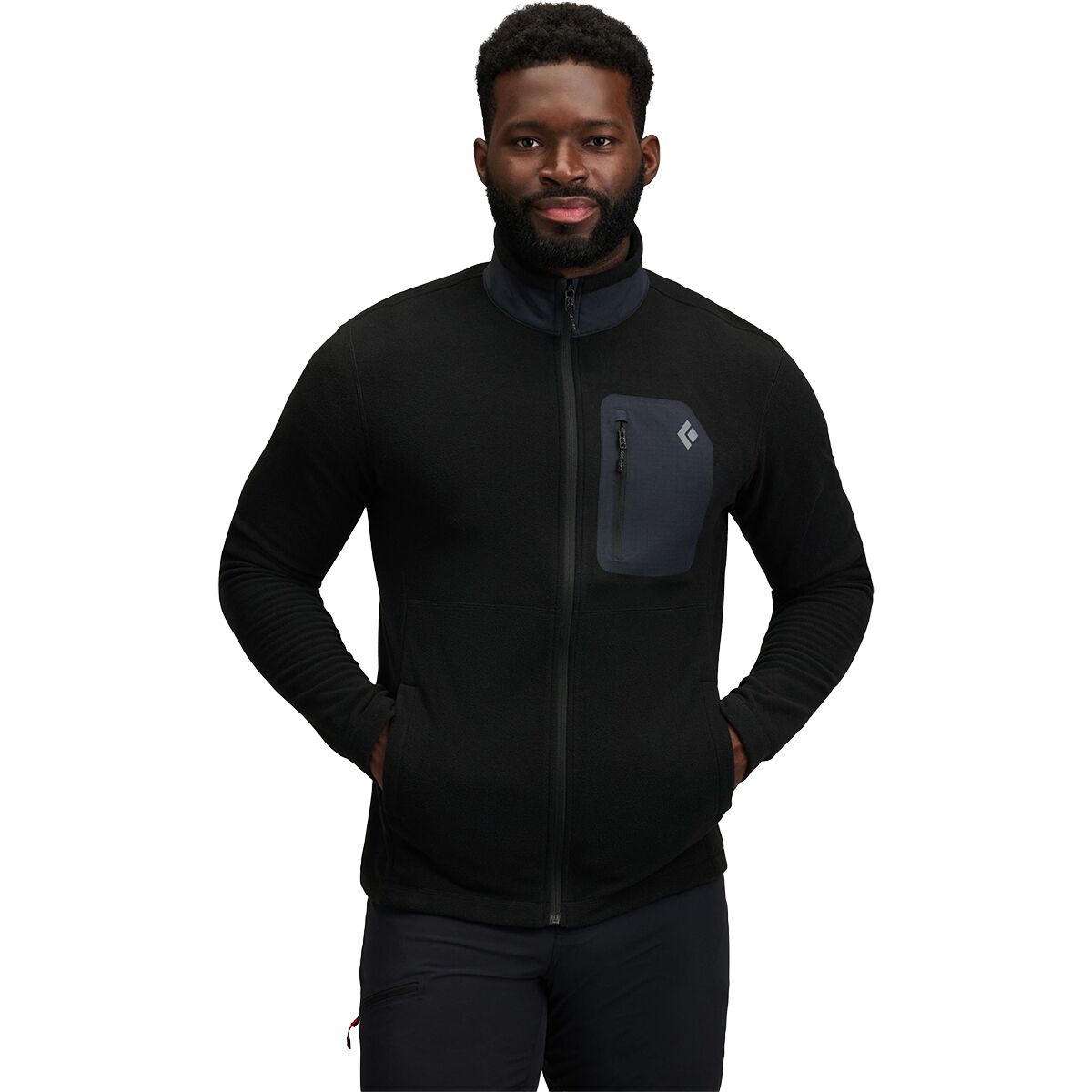 Image of Black Diamond Rift Full-Zip Fleece Jacket - Men's Black/Black, M