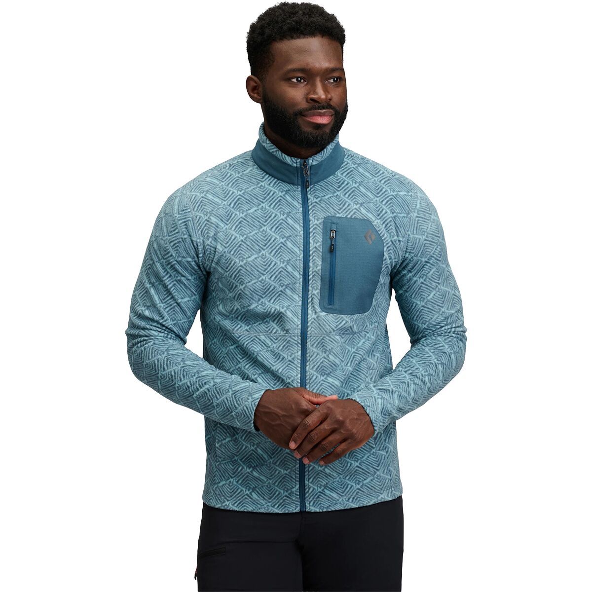 Image of Black Diamond Rift Full-Zip Fleece Jacket - Men's Granola/Midnight Blue, L