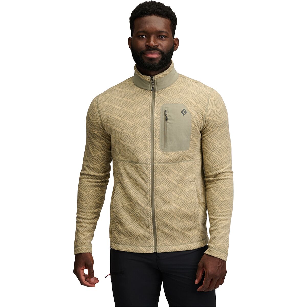 Image of Black Diamond Rift Full-Zip Fleece Jacket - Men's Granola/Pine Smoke, M