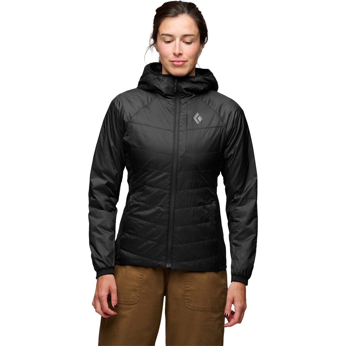 Image of Black Diamond Solution 1.0 Hooded Jacket - Women's Black, M