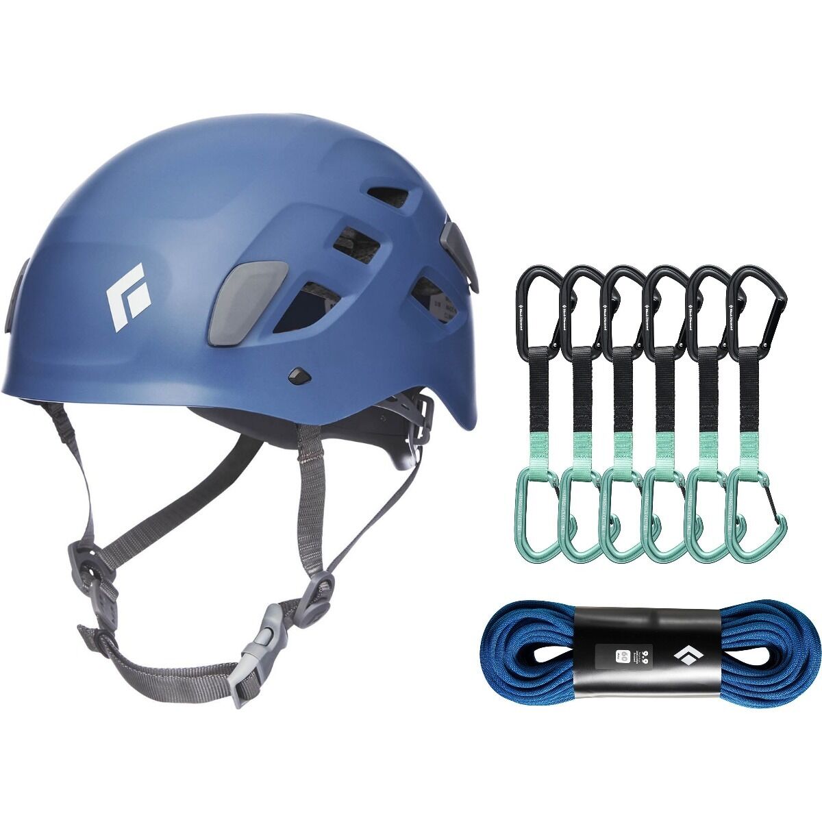 Image of Black Diamond Sport Climbing Starter Package Clean Green, Dual Blue, Denim, 12cm, 70m, M/L