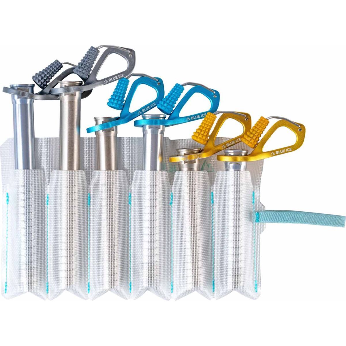 Blue Ice Roll Up Ice Screw Case Ice, One Size