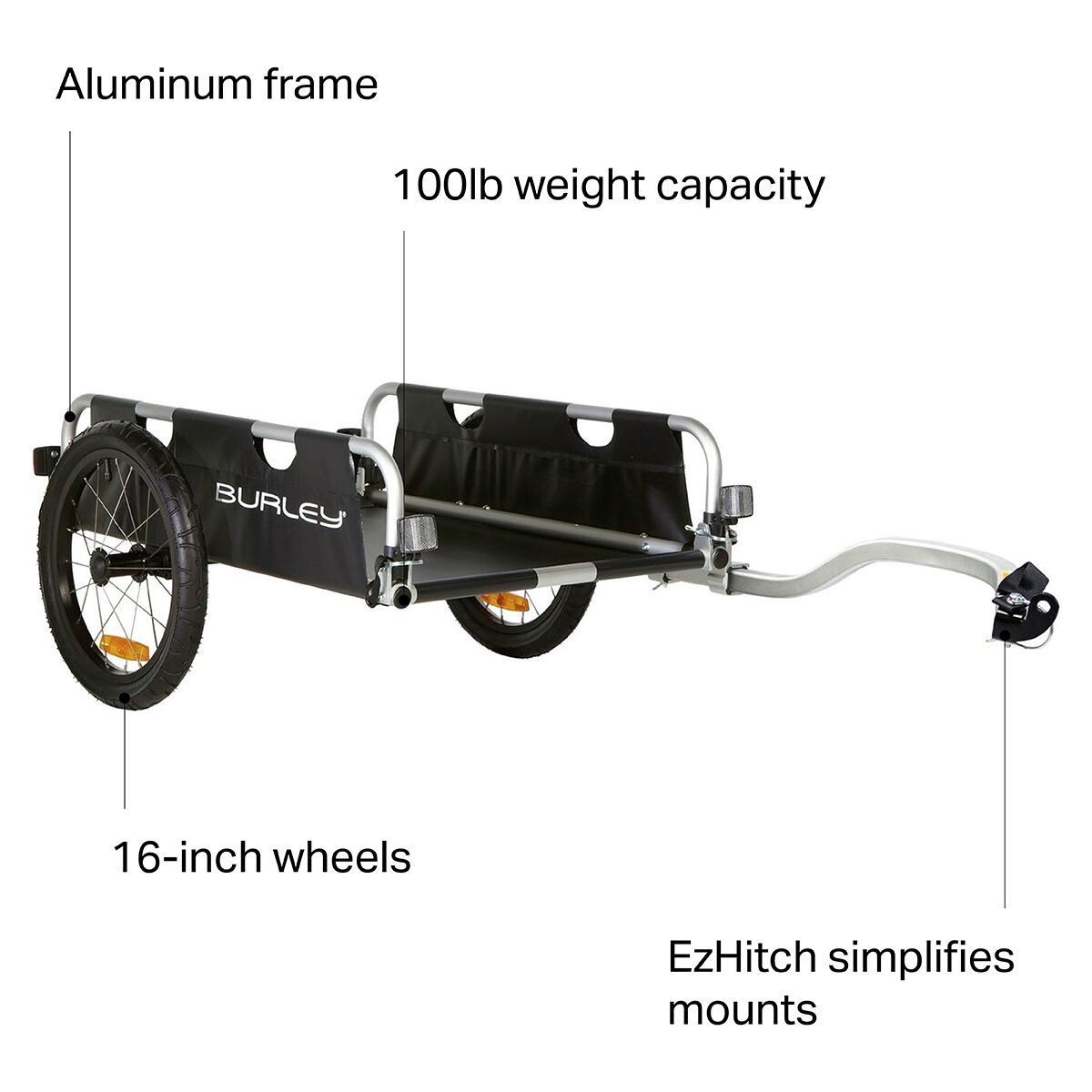 Burley Flatbed Utility Cargo Bike Trailer Kids