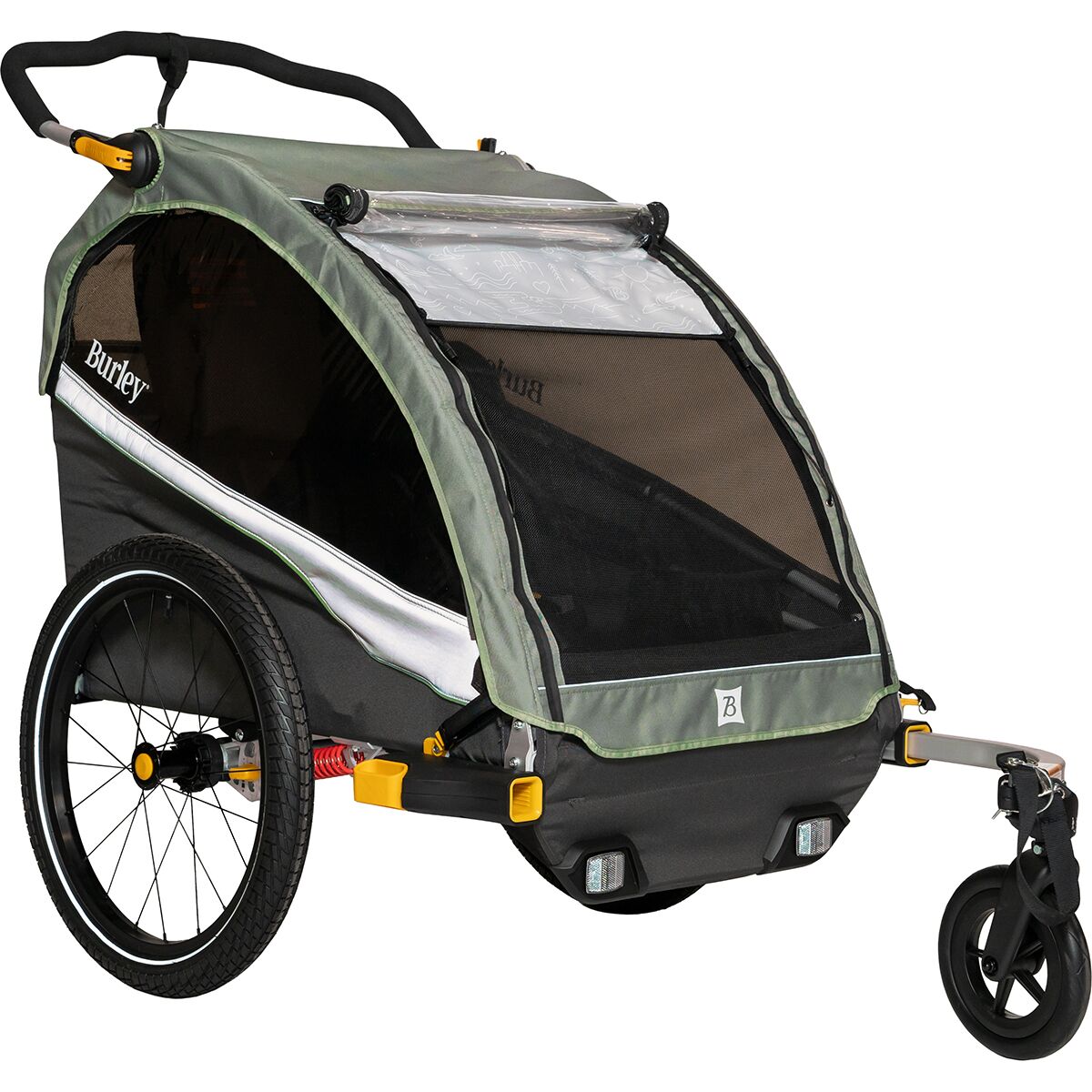 Burley Burley D'Lite X Stroller Sage Green/Charcoal Grey/White, Single