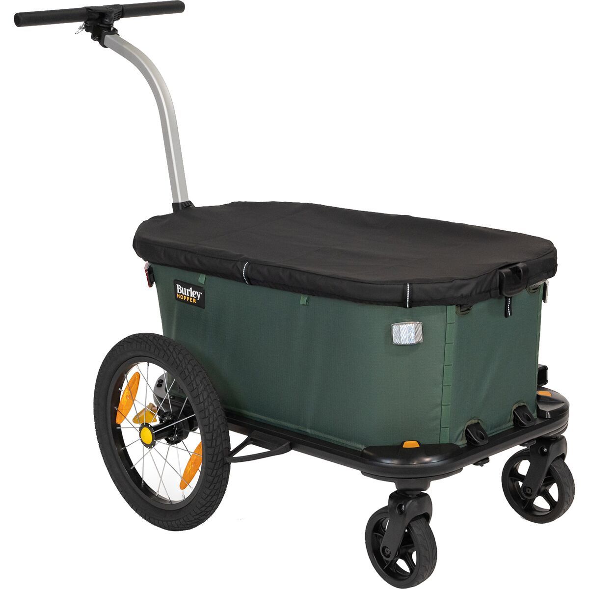 Image of Burley Hopper Cargo Bike Trailer & Stroller Wagon Emerald/Black, One Size