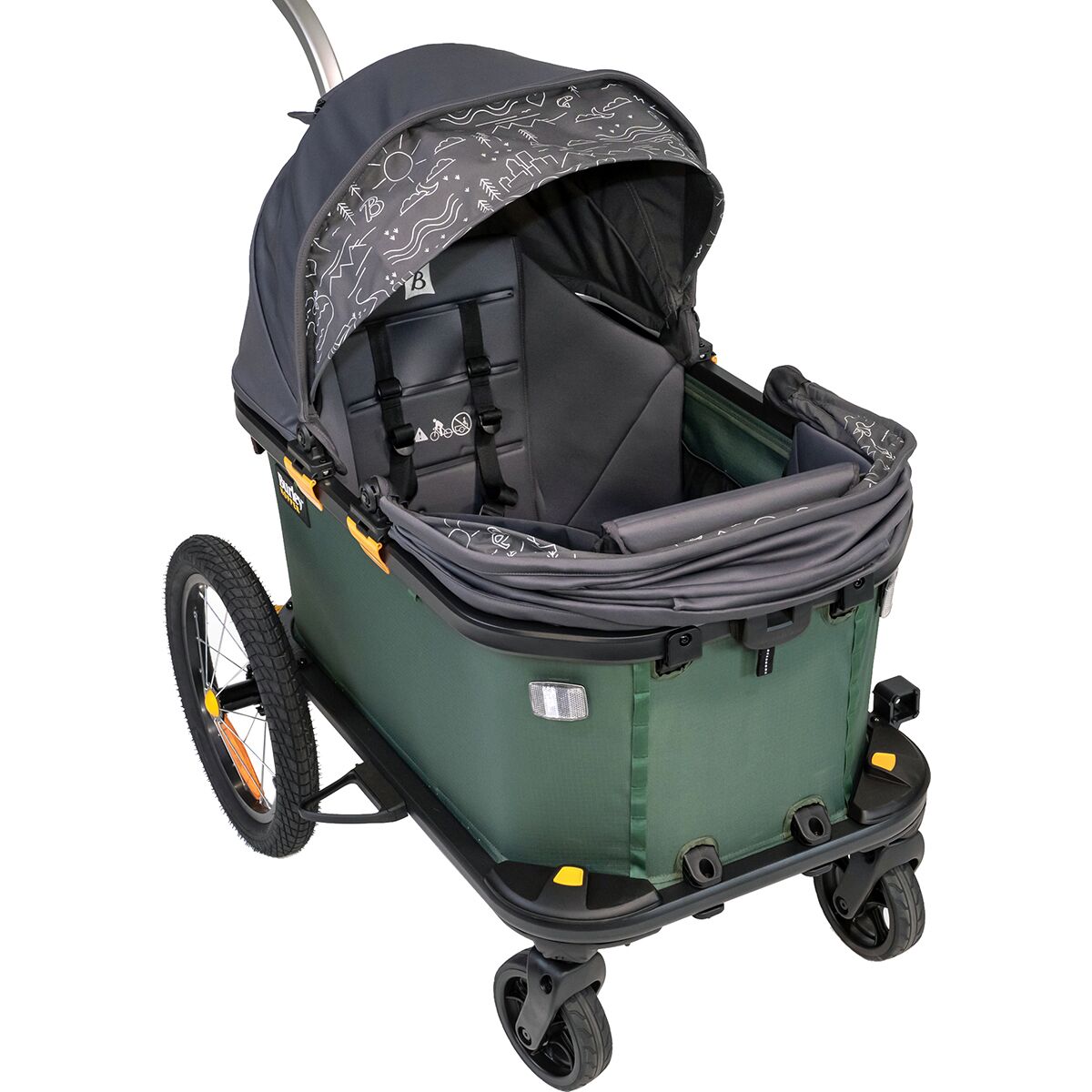 Image of Burley Hopper Seat Insert and Sunshade Kit Charcoal/Black, One Size