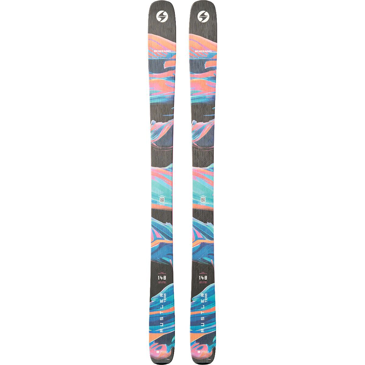 Image of Blizzard Rustler Team Ski - 2026 - Kids' Black/Orange, 156cm