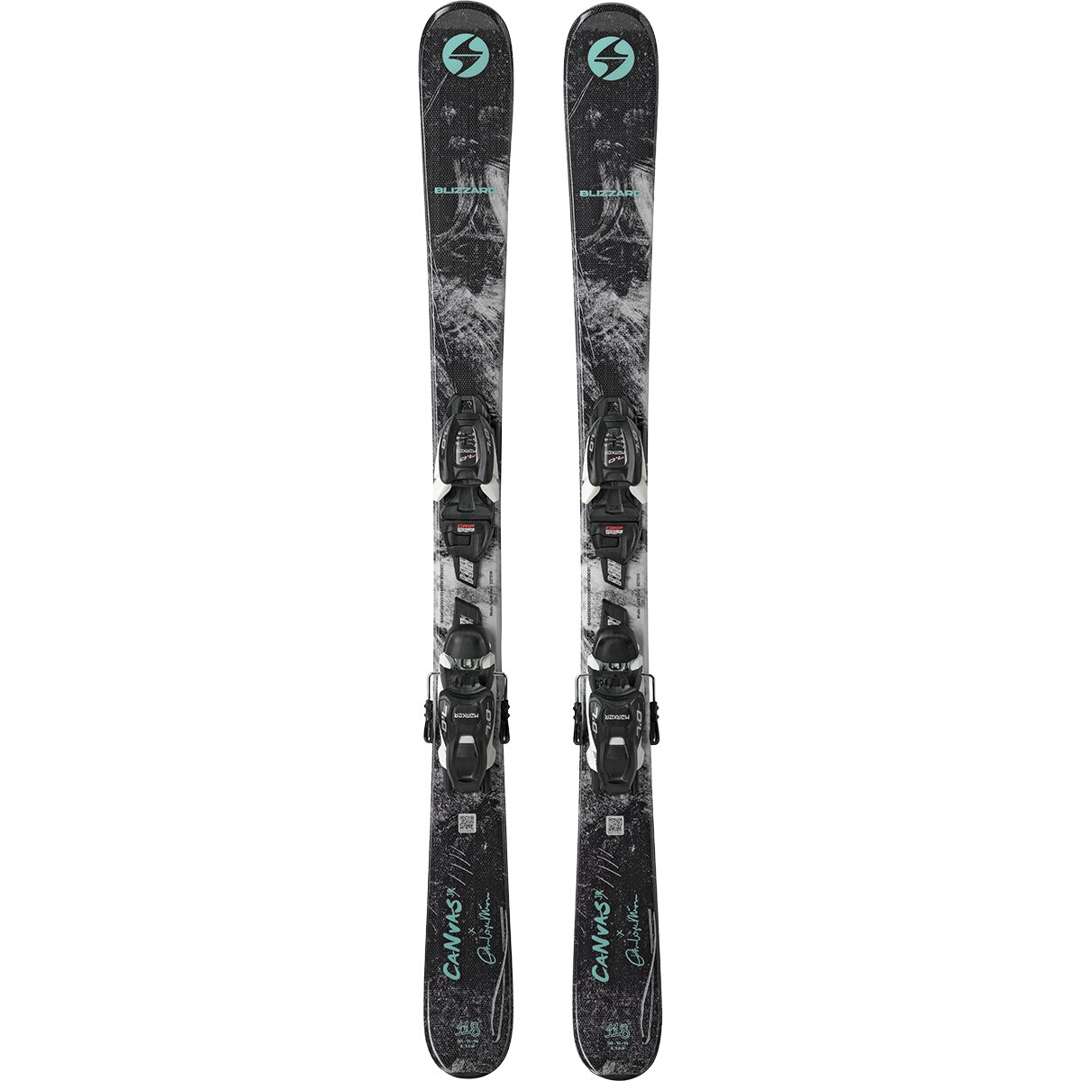 Image of Blizzard Canvas Jr Ski w/ 4.5 Binding - 2027 - Kids' White, 128cm