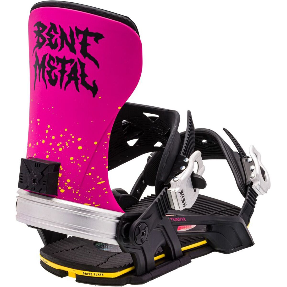 Bent Metal Transfer Snowboard Binding - 2024 Black/Pink