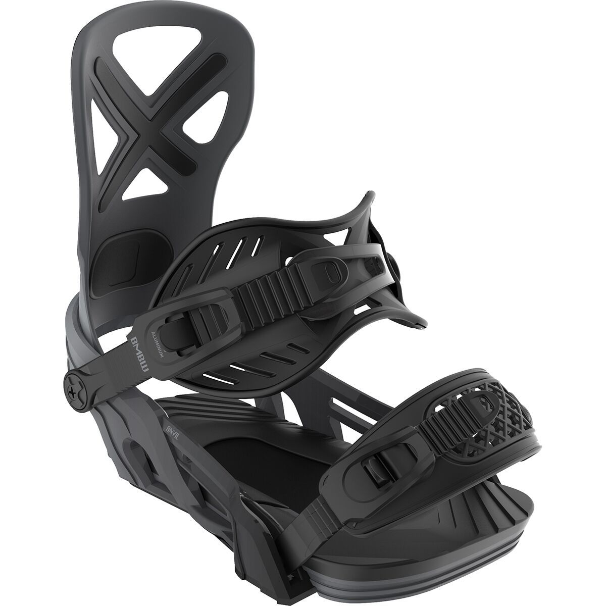 Image of Bent Metal Anvil Snowboard Binding - 2025 Black/Grey, L