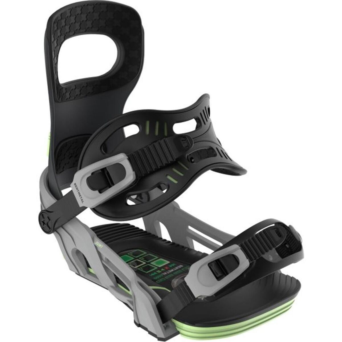 Image of Bent Metal Joint Snowboard Binding - 2025 Grey/Green, L