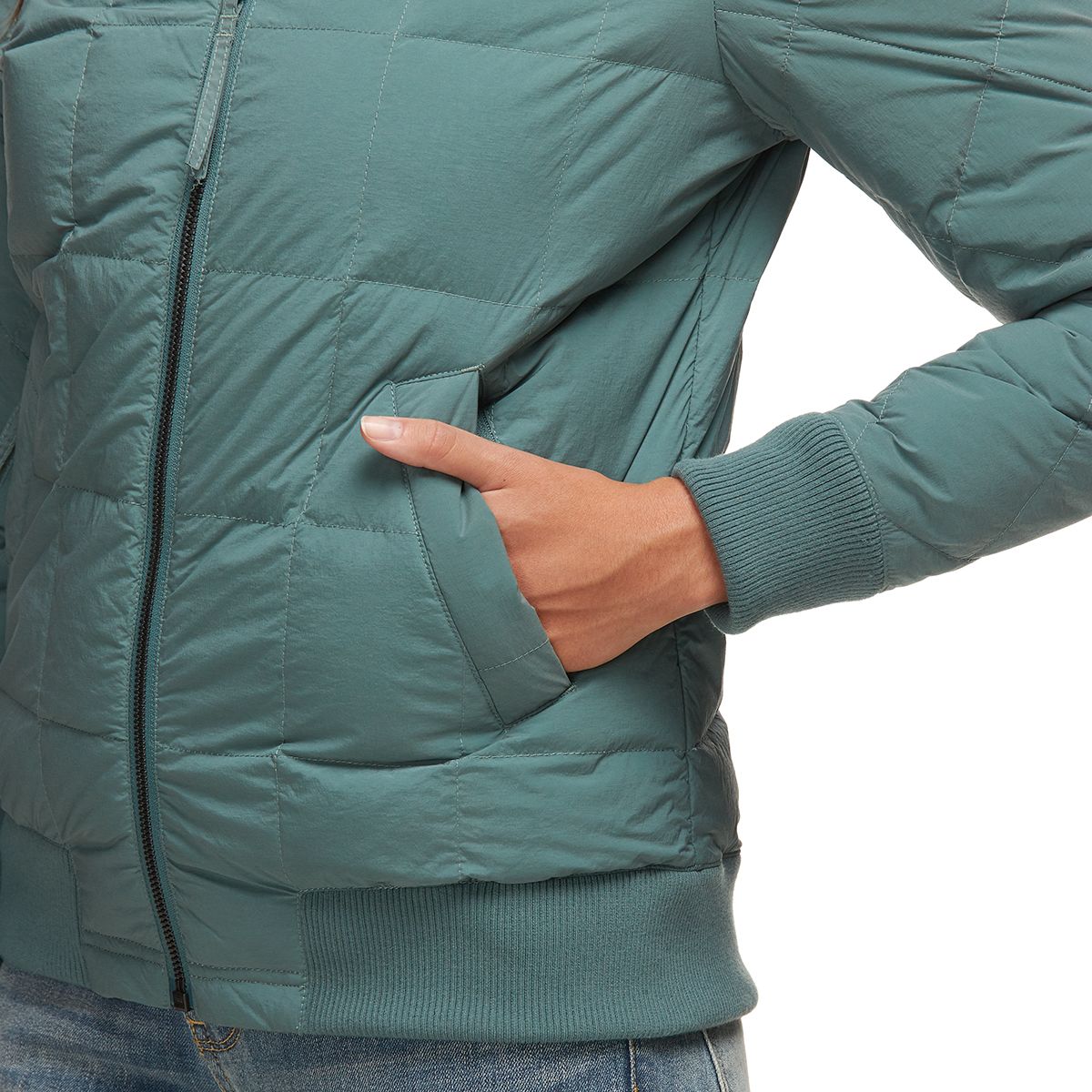 basin and range cropped down bomber jacket