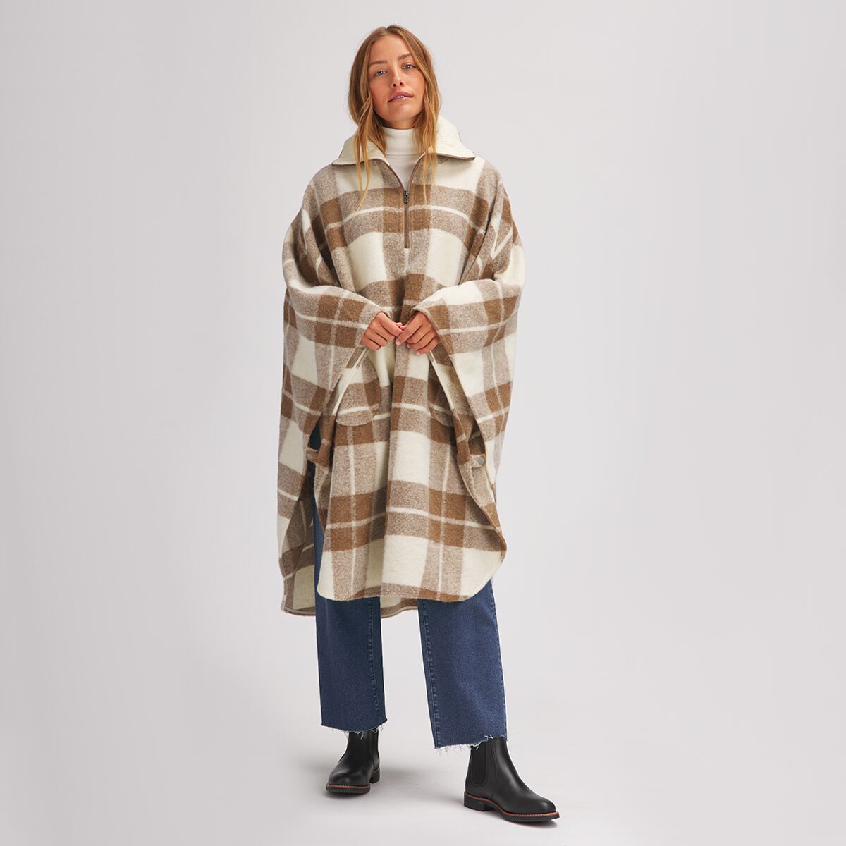 Basin and Range Plaid Poncho - Women's product image