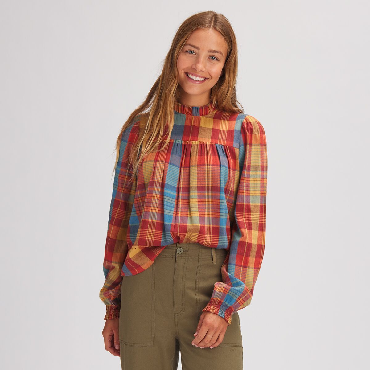 Basin and Range Plaid Yoke Shirt - Women's Paprika Plaid, S