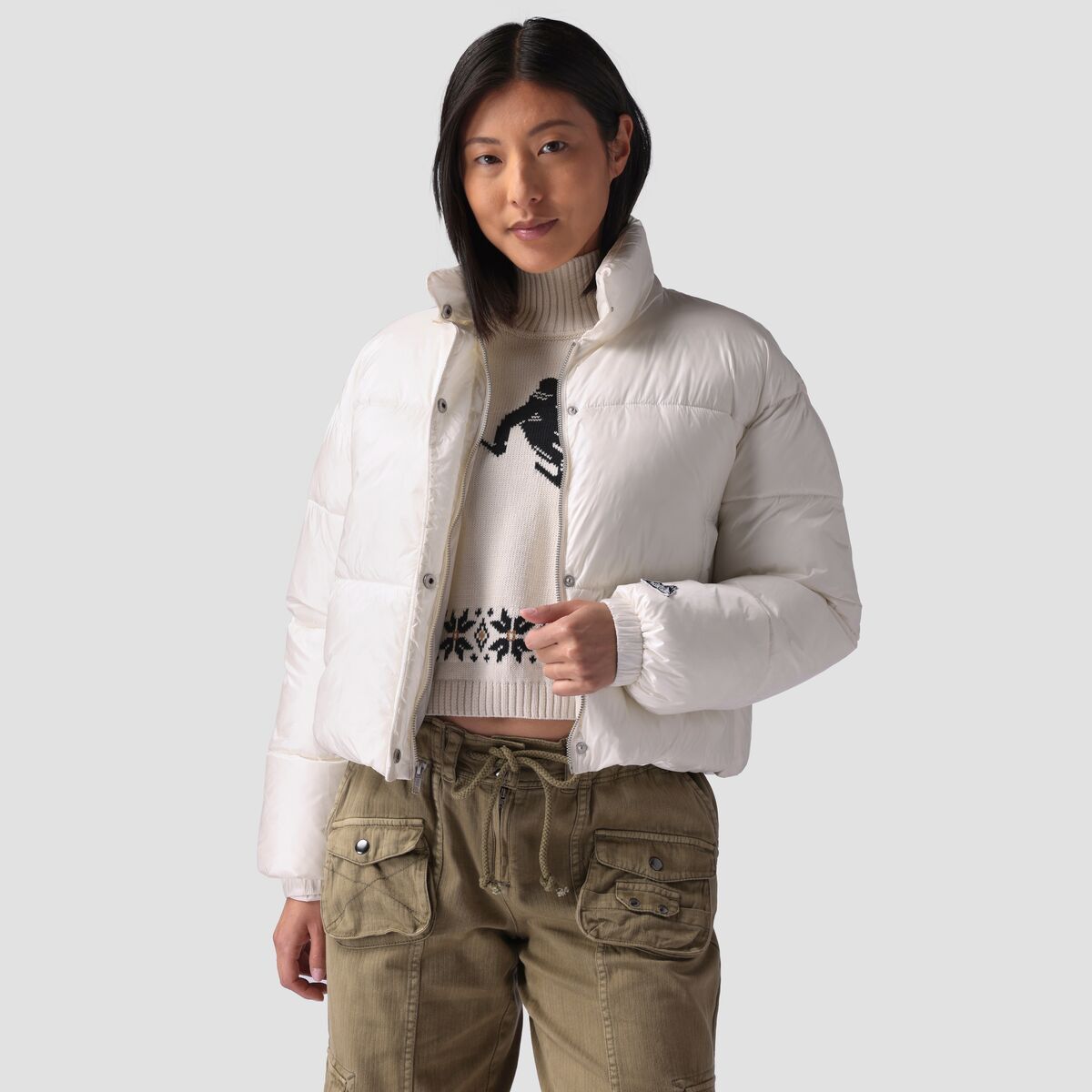 Image of Basin and Range Brandy Boxy Puffer Jacket - Women's Pearl, S