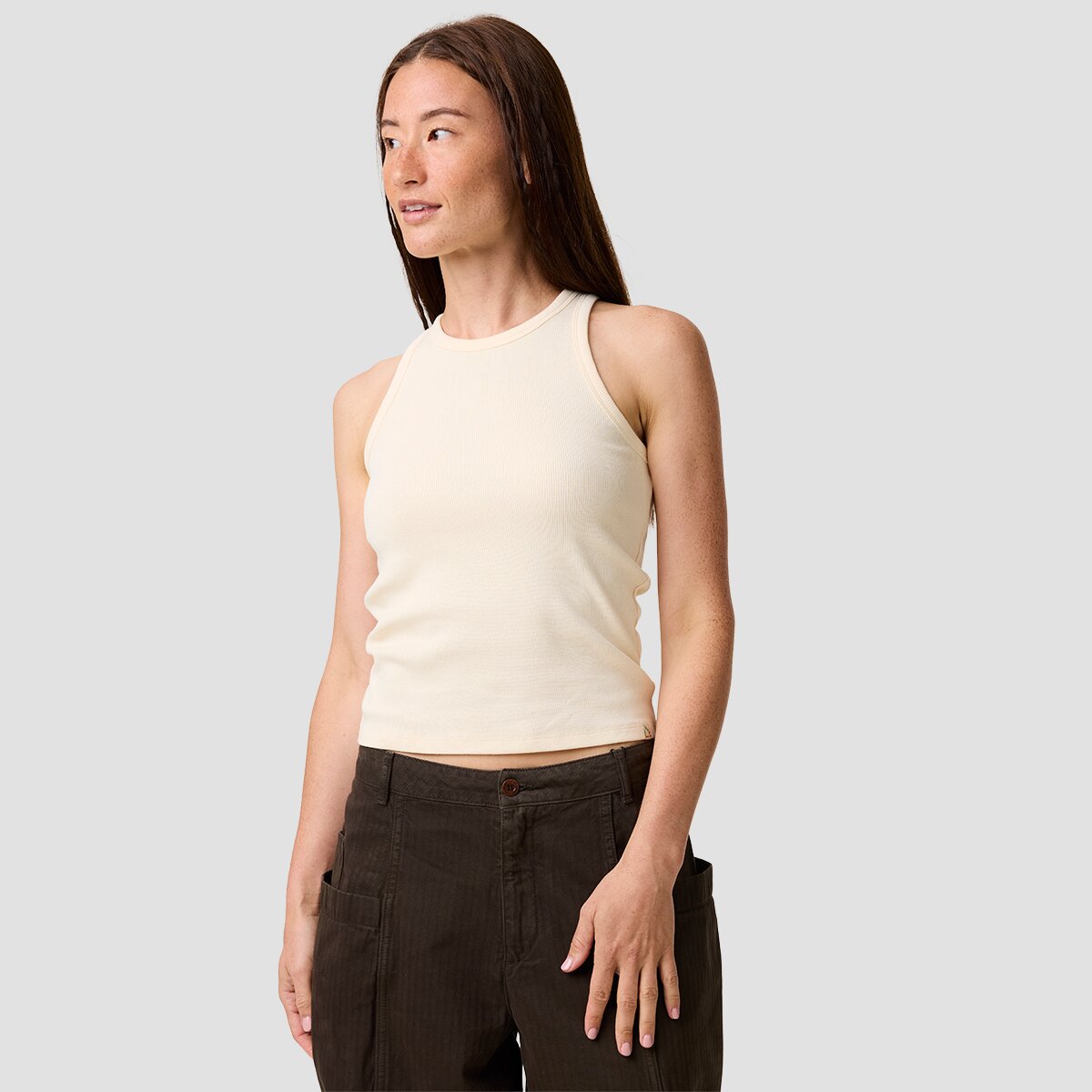 Image of Basin and Range Rest Day Rib Knit Tank Top - Women's Angora, M