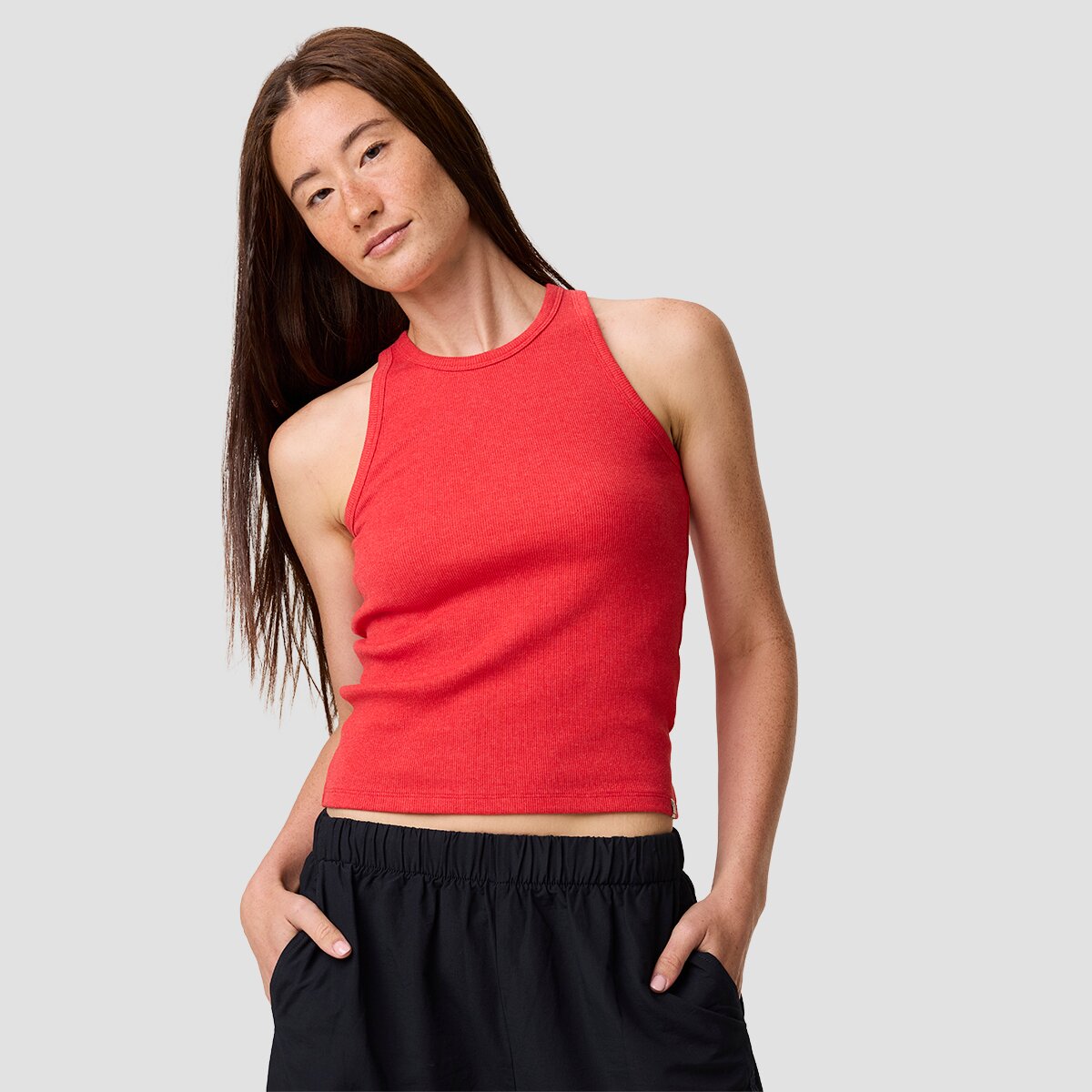 Image of Basin and Range Rest Day Rib Knit Tank Top - Women's Goji Berry, M