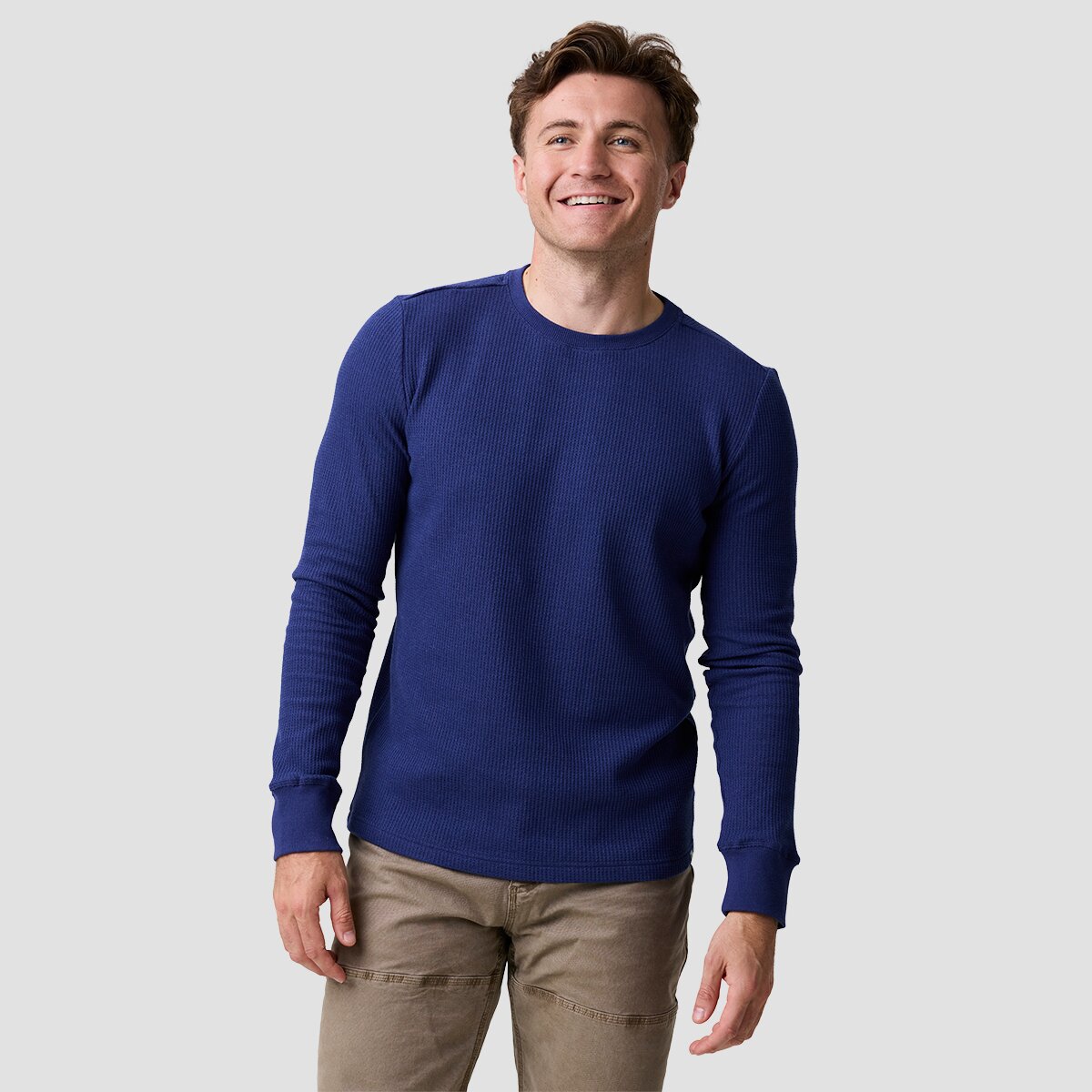 Basin and Range Uwanna Waffle Crew Top - Men's Midnight Sail, XL