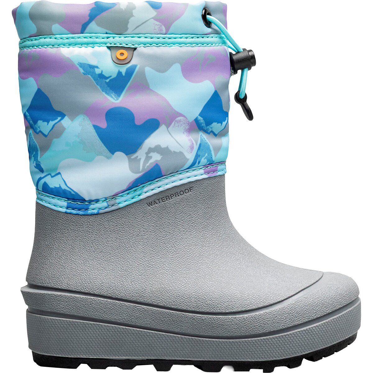 Image of Bogs Snow Shell Print Boot - Kids' Light Gray Multi, 10.0