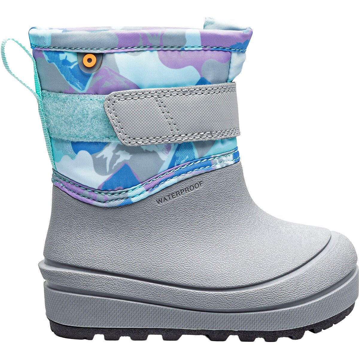 Image of Bogs Snow Shell Print Boot - Toddlers' Light Gray Multi, 5.0