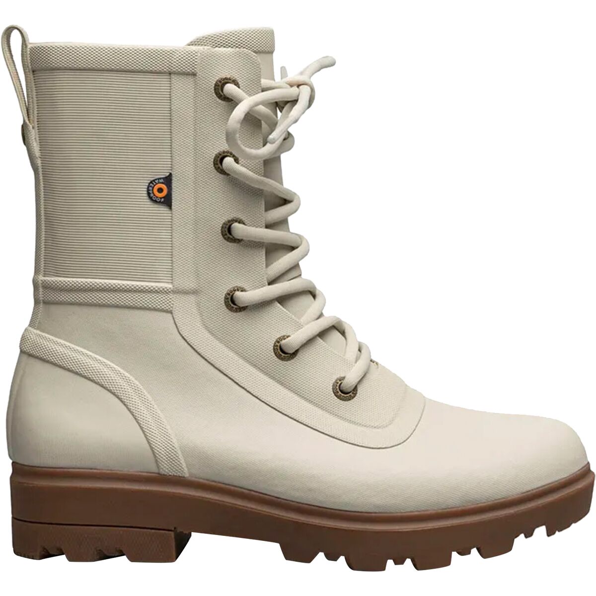 Image of Bogs Holly Rain Lace Tall Boot - Women's Oatmeal, 9.0