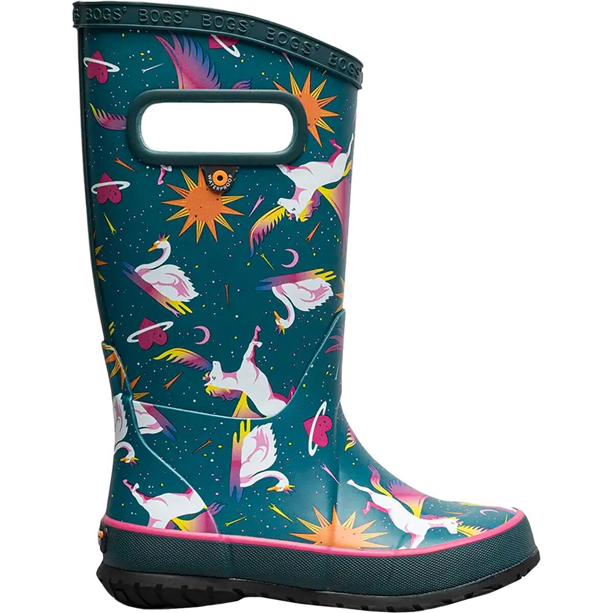Bogs Rainboot - Unicorn Swan - Toddler Girls' Teal/Multi, 13.0