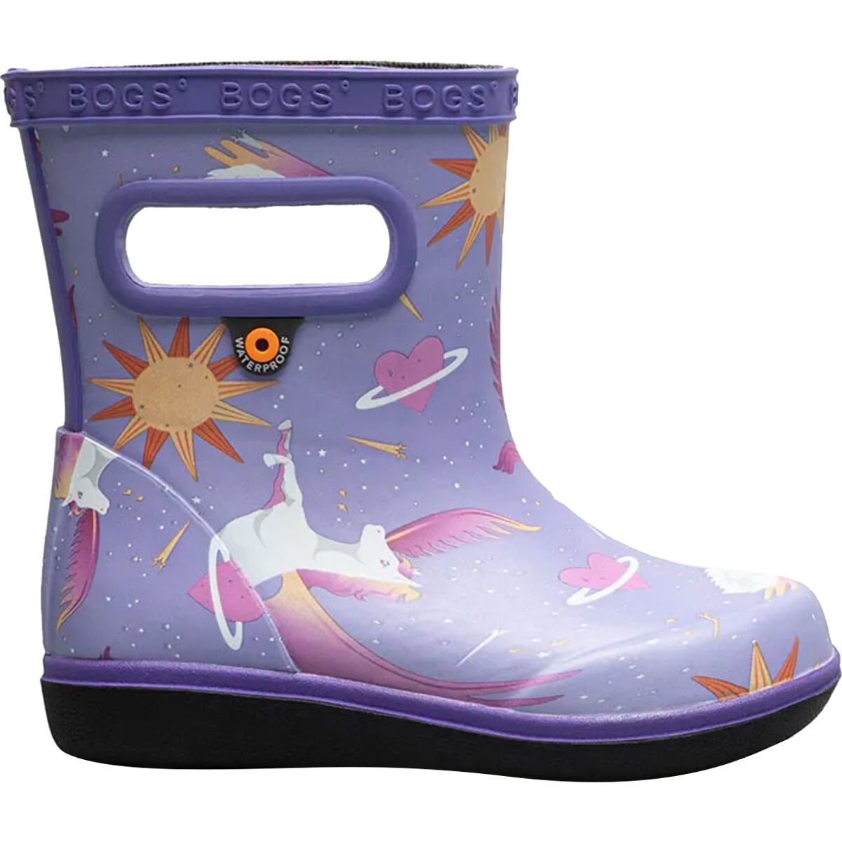 Bogs Skipper II Unicorn Swan Rain Boot - Toddler Girls' Violet/Multi, 10.0