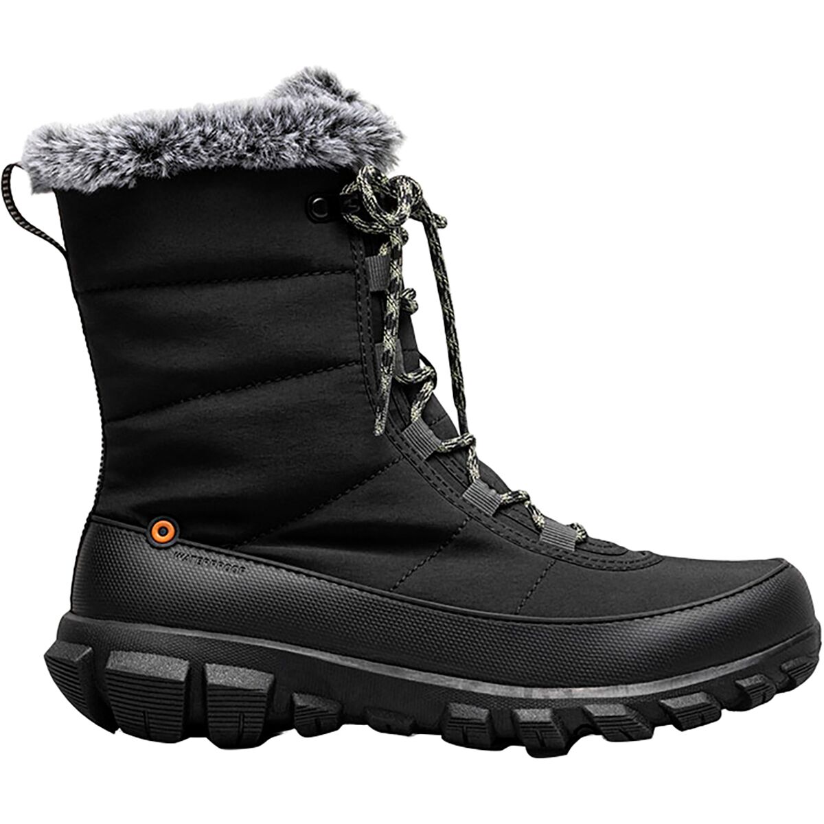 Image of Bogs Cedar Quilt Lace Boot - Women's Black, 6.0