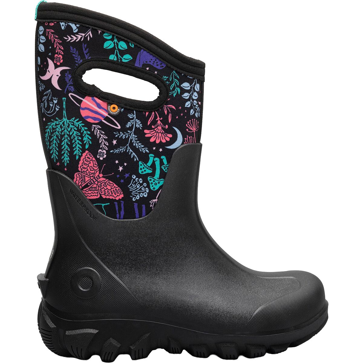Image of Bogs Classic Seamless Print Boot - Kids' Cosmic Forest/Black, 5.0