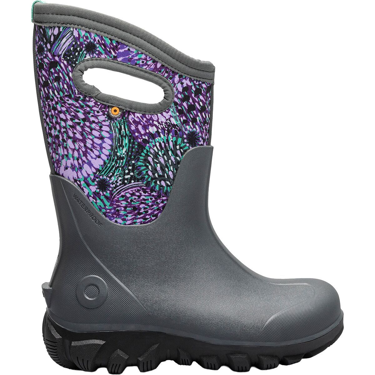 Image of Bogs Classic Seamless Print Boot - Kids' Dandelion/Dark Shadow, 4.0