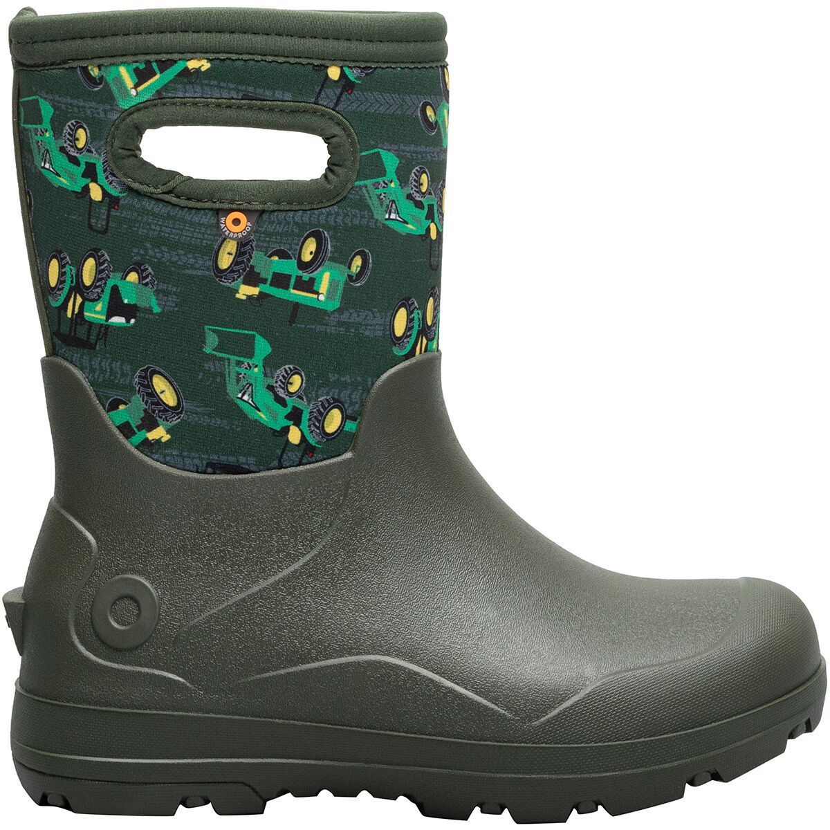 Image of Bogs York Seamless Print Boot - Little Kids' Tractors/Forest Night, 13.0