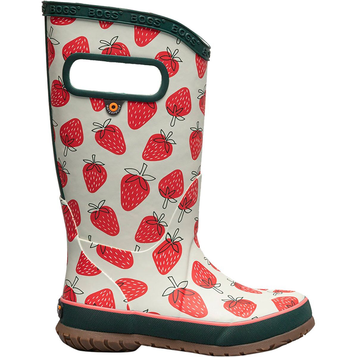 Image of Bogs Strawberry Rainboot - Kids' Strawberry, 4.0