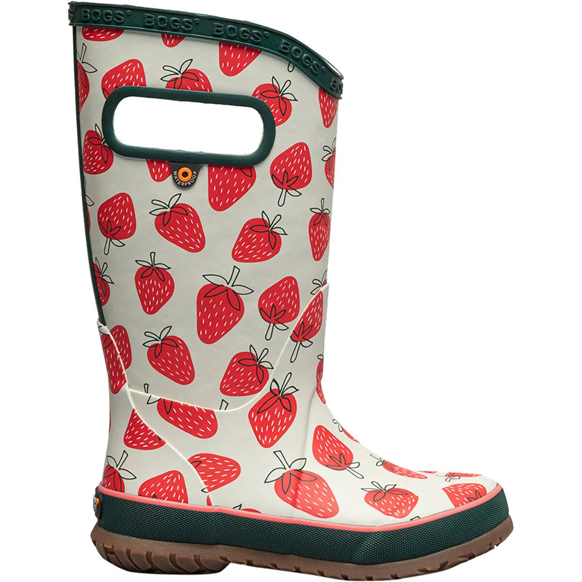 Image of Bogs Strawberry Rainboot - Kids' Strawberry, 5.0