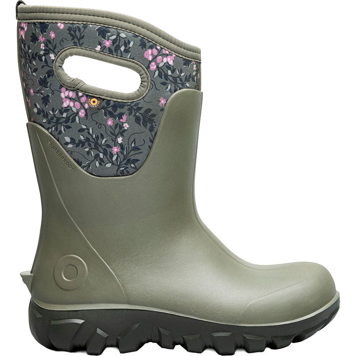 Image of Bogs Classic Seamless Mid - Demure Floral Boot - Women's Olive Multi, 7.0
