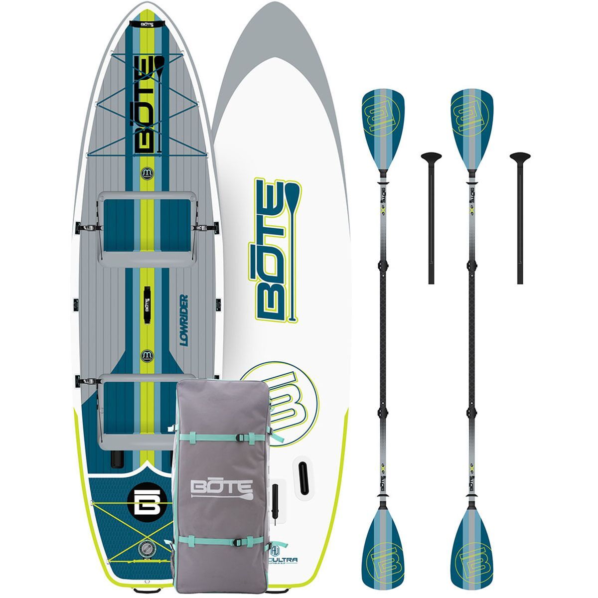 Image of BOTE LowRider Aero Tandem Inflatable Stand-Up Paddleboard Multi, 11ft 6in