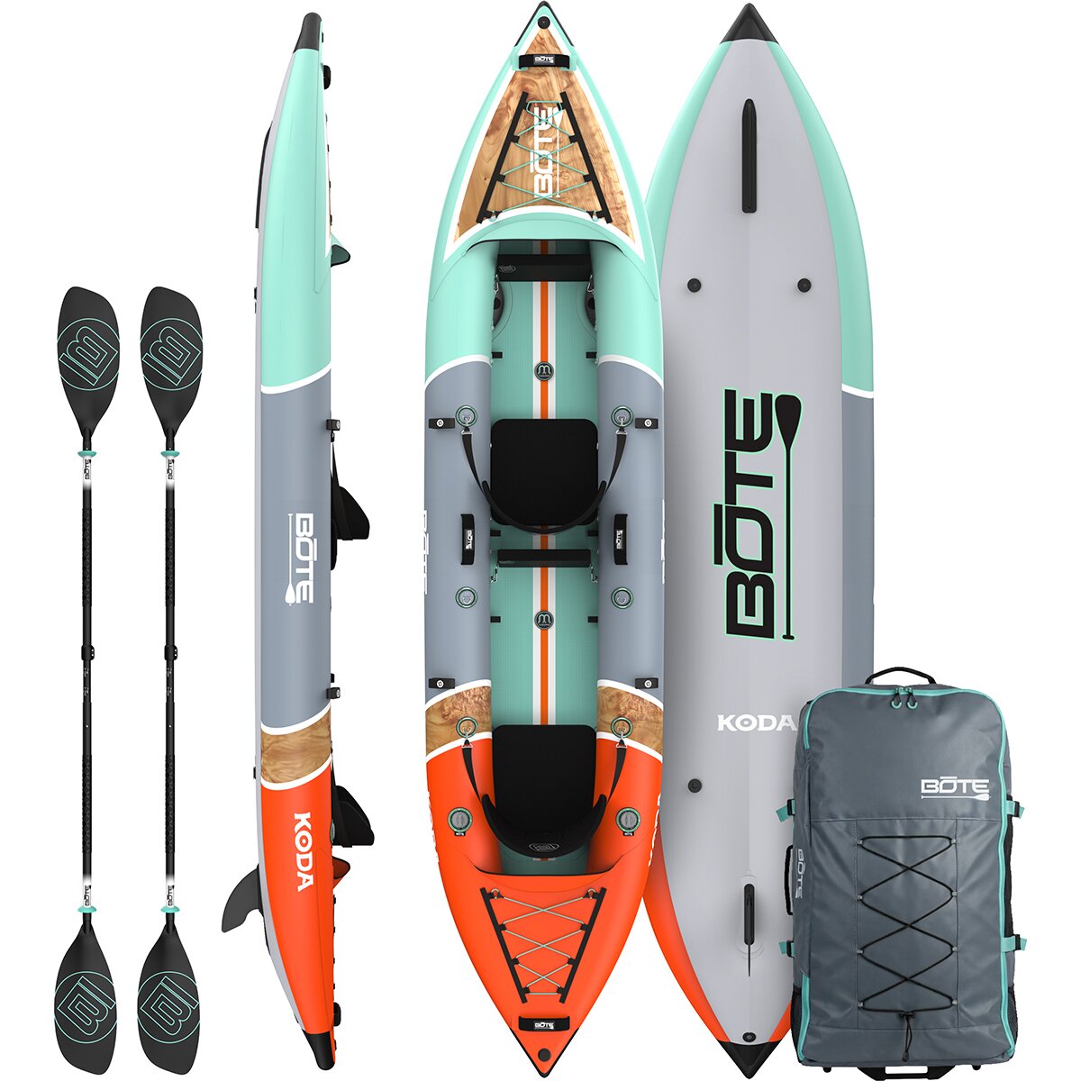 Image of BOTE Koda Aero Inflatable Kayak - Tandem Classic, 14ft