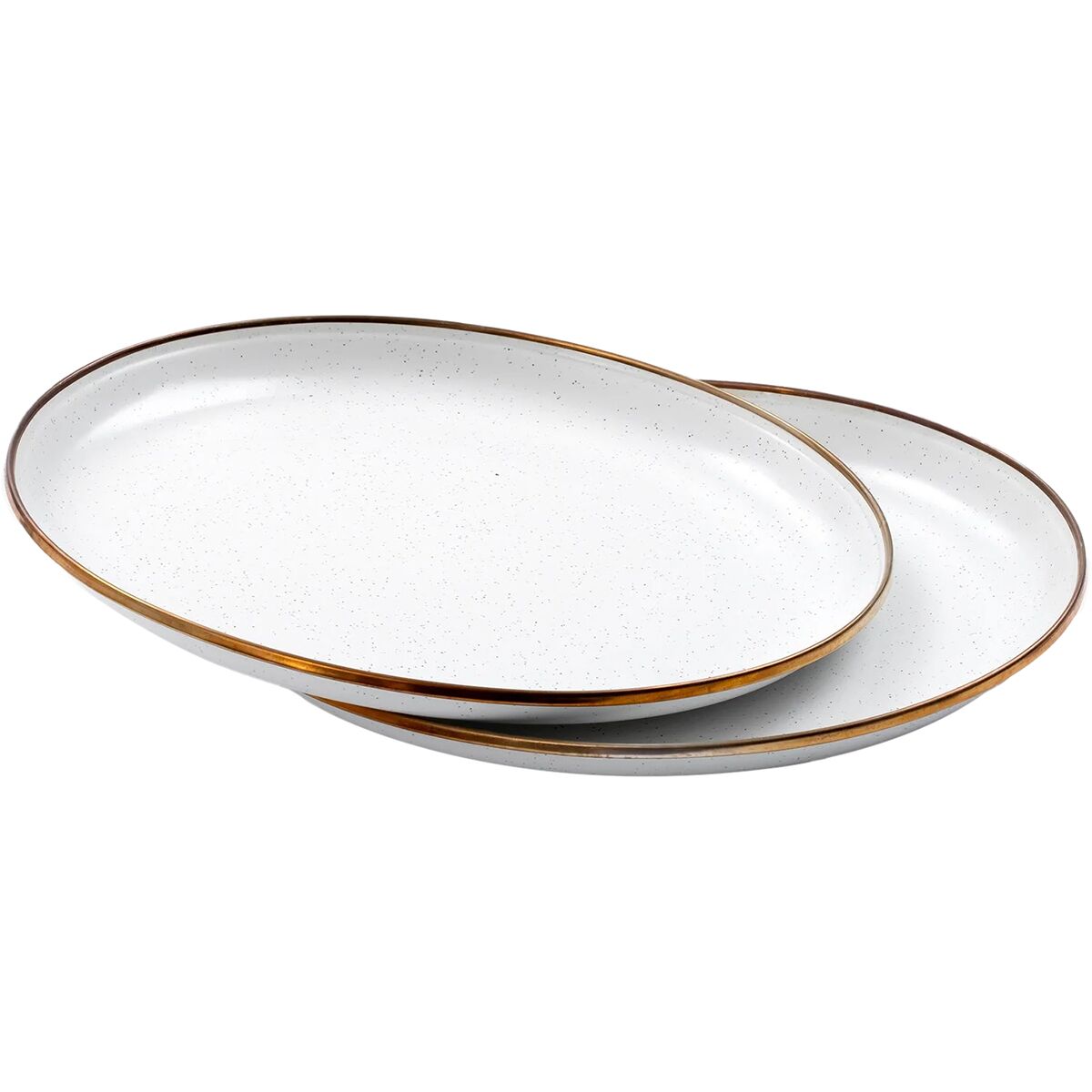 Barebones Barebones Enamel Plate Set of 2 White, One Size