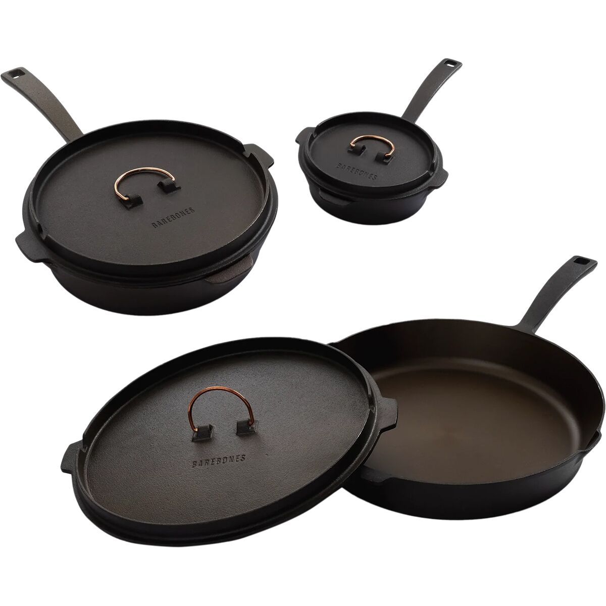 Image of Barebones All-In-One Cast Iron Skillet Black, 12in