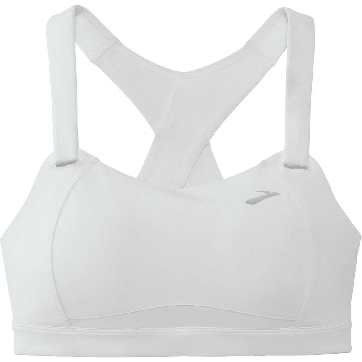 Brooks Moving Comfort 'fiona' Sports Bra In Sterling/ White