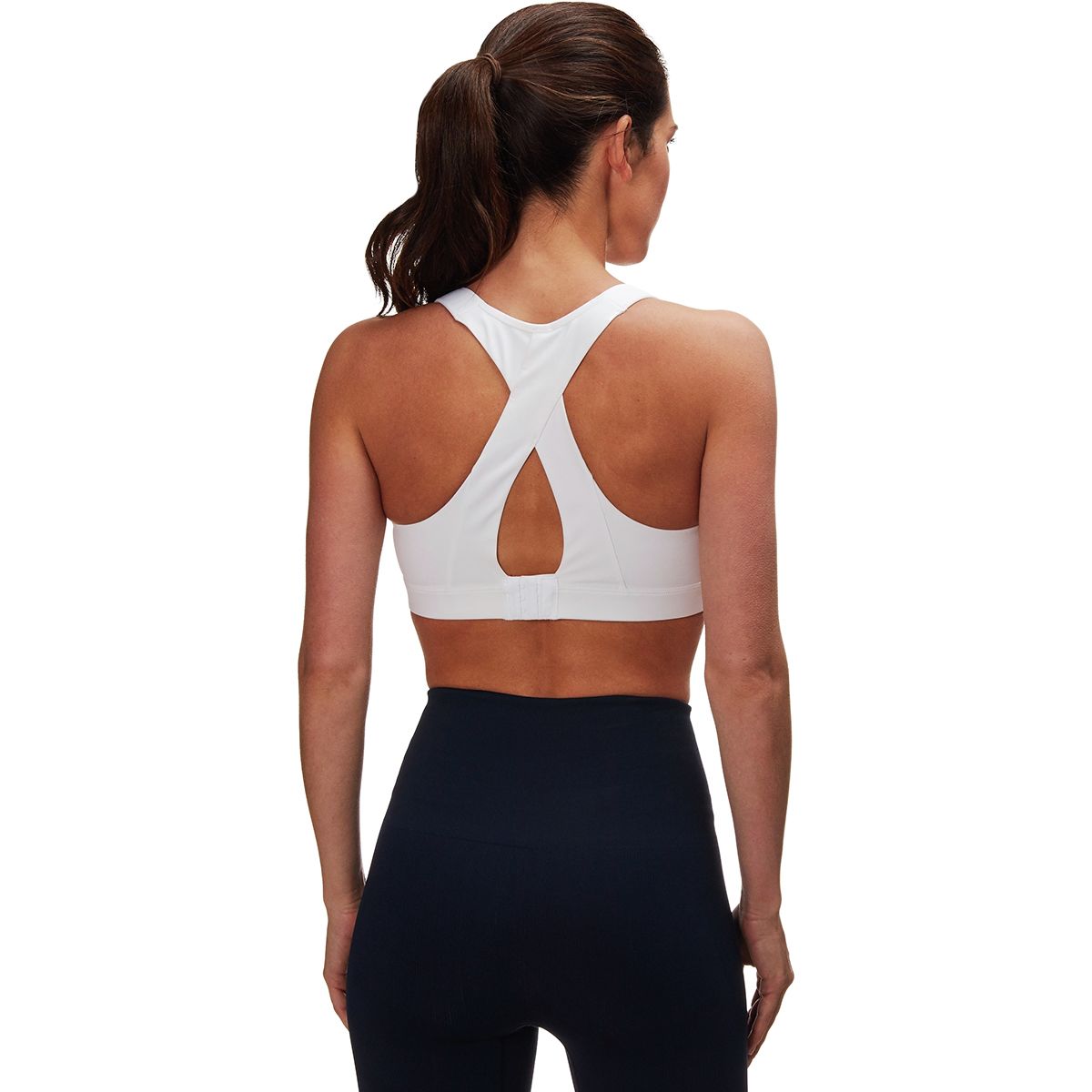 Brooks/Juno Moving Comfort sports bra, Zappos $65, gray