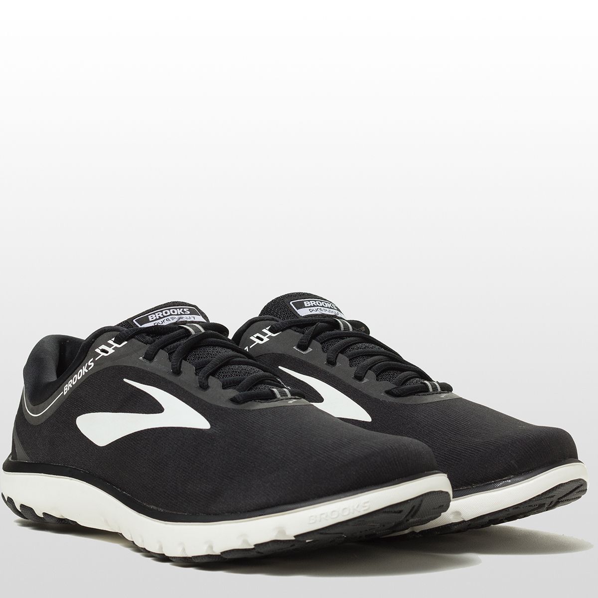 Brooks Men’s Pureflow 7 Black/Gray Running Shoes, Size 10 M Brooks Pure Flow 7 Running Shoes Mens Size Size 9.5 Grey  main image 3