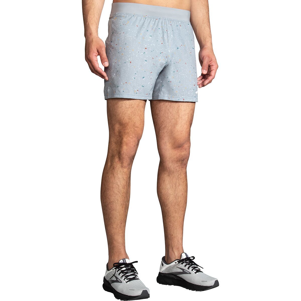 Image of Brooks Sherpa 5in Short - Men's Pikes Peak Speckle Print, XXL