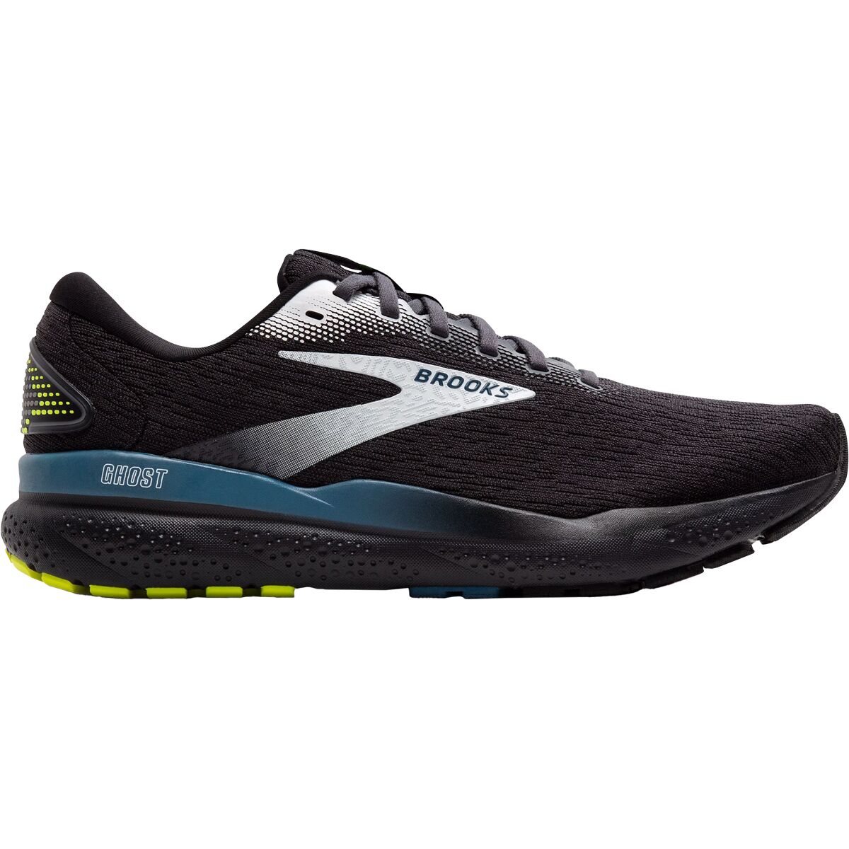 Image of Brooks Ghost 16 Shoe - Men's Black/Ebony/Blue, 10.0