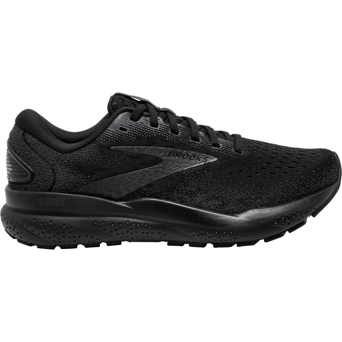 Image of Brooks Ghost 16 Wide Shoe - Women's Black/Black/Ebony, 10.0