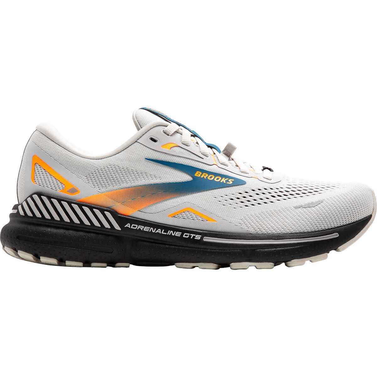 Brooks Adrenaline GTS 23 GTX Running Shoe - Men's Oyster Mushroom/Orange/Blue, 12.0