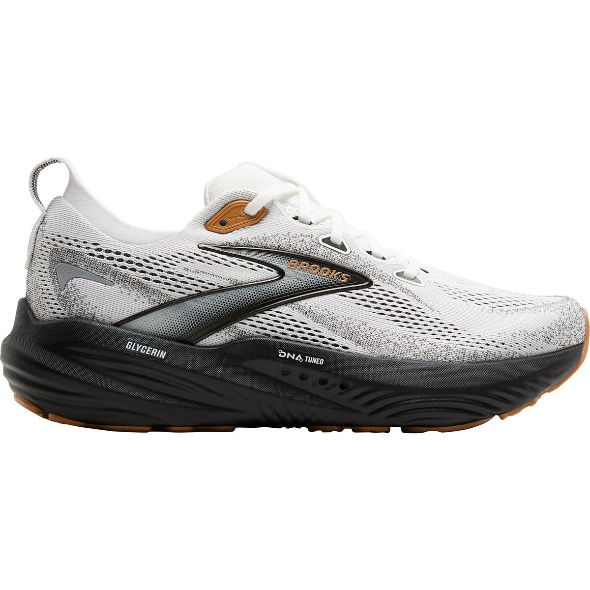 Image of Brooks Glycerin 22 Shoe - Men's White/Grey/Black, 8.5