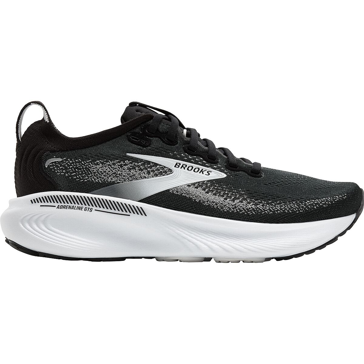 Image of Brooks Adrenaline GTS 25 Running Shoe - Men's Black/Grey/White, 9.0